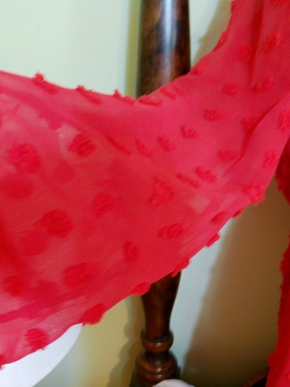 RED RUFFLE DRESS GOOD CONDITION SIZE XL - Picture 4 of 6